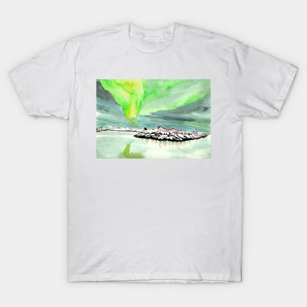 Northern Lights T-Shirt by WaterGardens